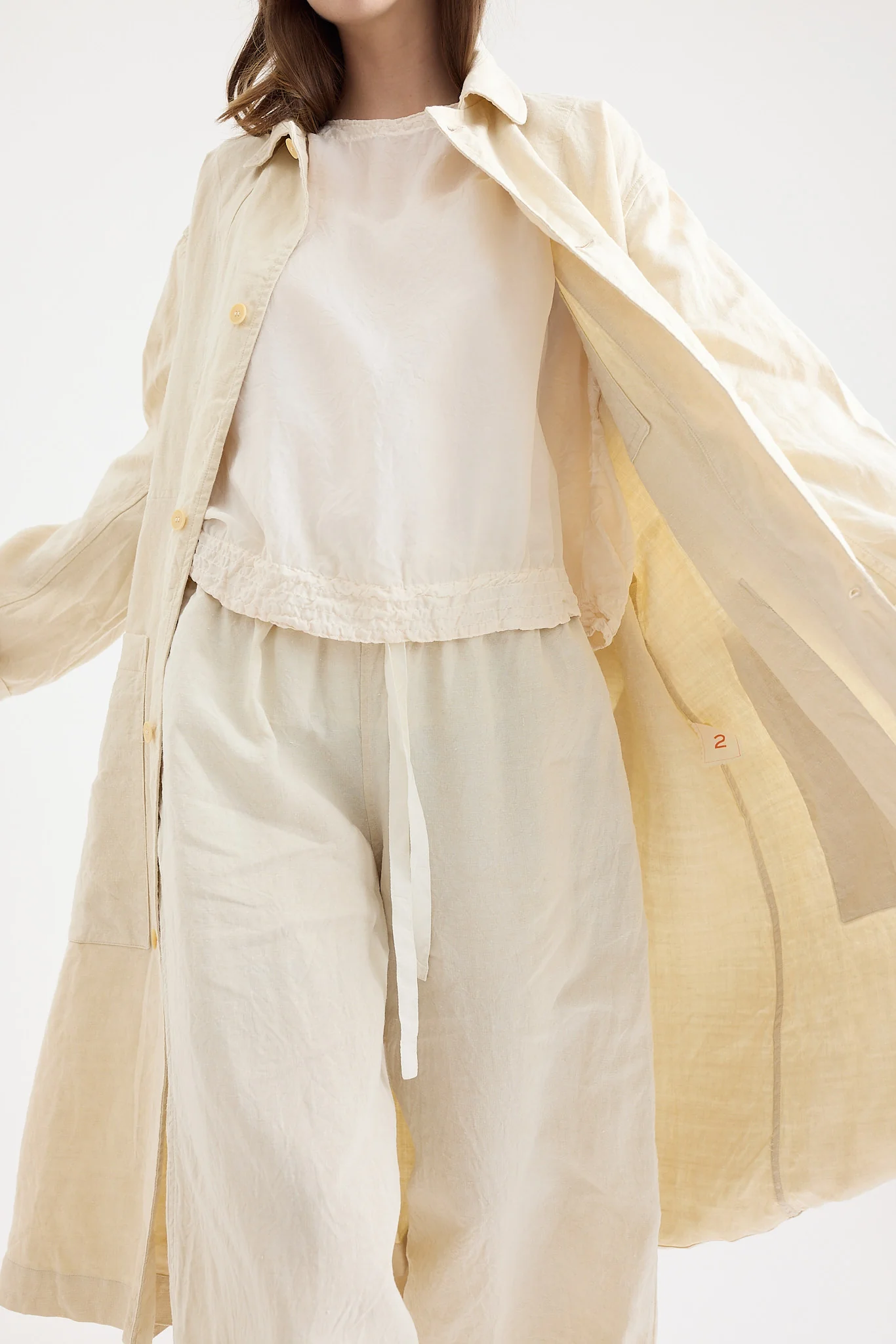 Chez Vidalenc - Trench Coat - Natural - Image 4